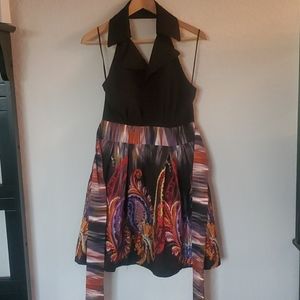 Sugar Lips Backless black/multicolor dress